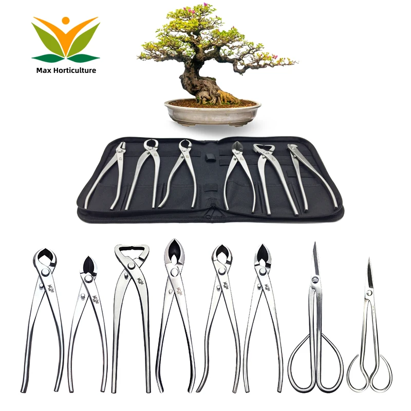 Distribution and wholesale of various specifications of stainless steel branch and leaf pruning tools economic Bonsai tools set