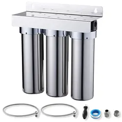 3-Stage 304 Stainless Steel Under Sink Water Filter Whole House Water Filter System Direct Connect to Home Faucet factory sale