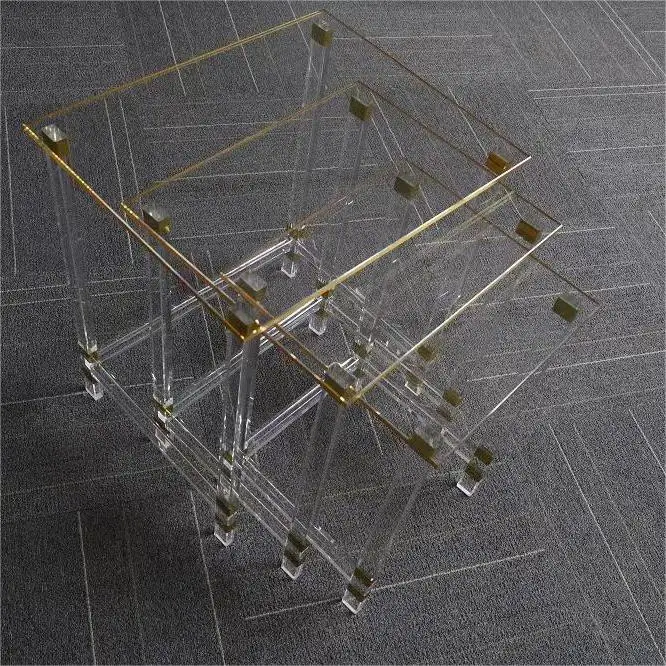Modern Furniture Transparent Plexiglass Acrylic Fancy Coffee Table