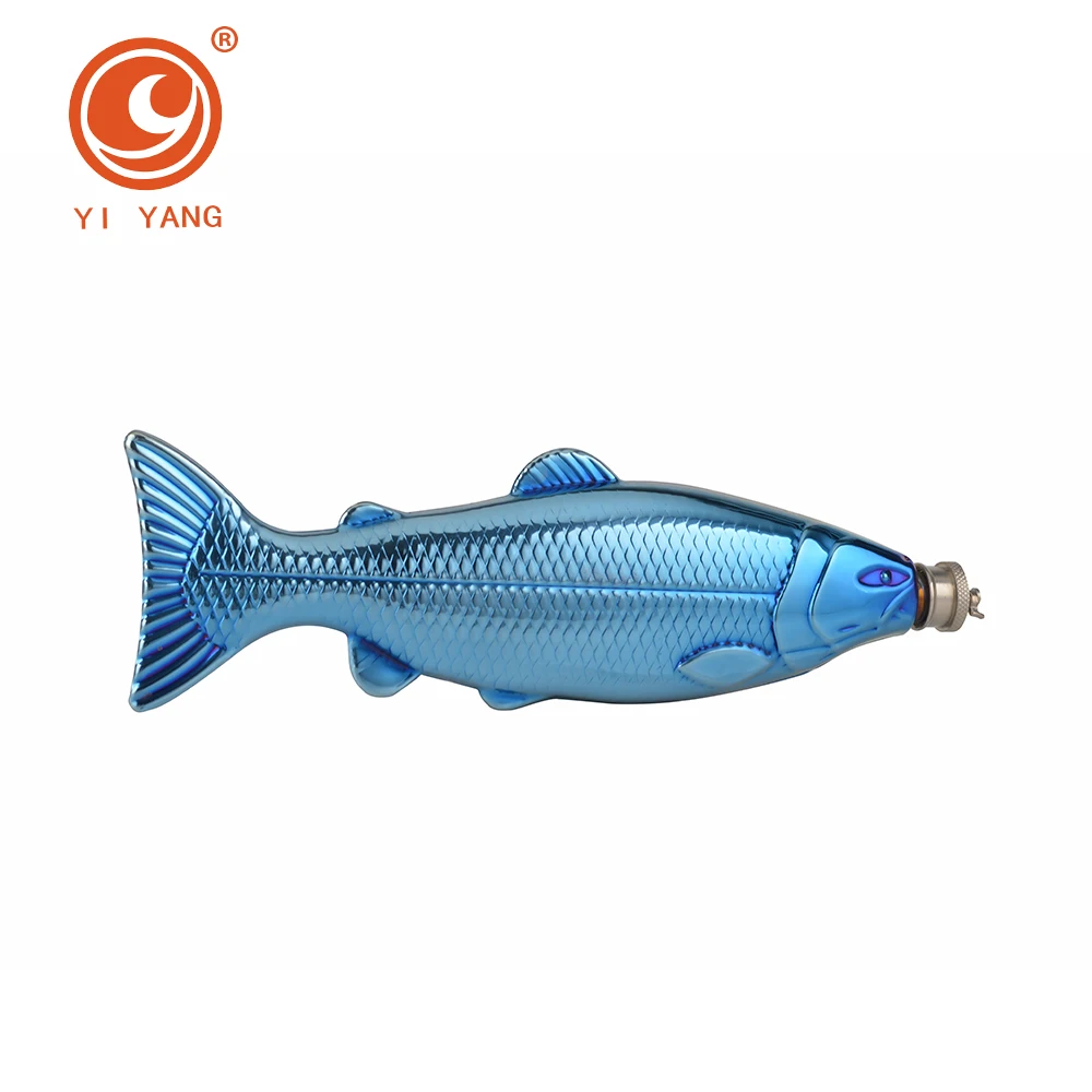 Custom capacity fish shaped 304 stainless steel liquor hip flask for gift