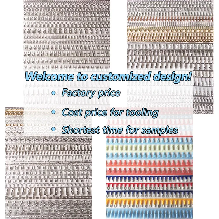 QWT DBV Copper Vnyl Pre-insulated Electrical Lipped Chip Shaped Connector Cable Pin Blade Splice Flat Terminal Lug Size