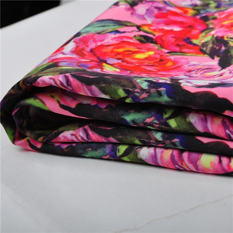 100% polyester pattern printed peach skin fabric for hometextile