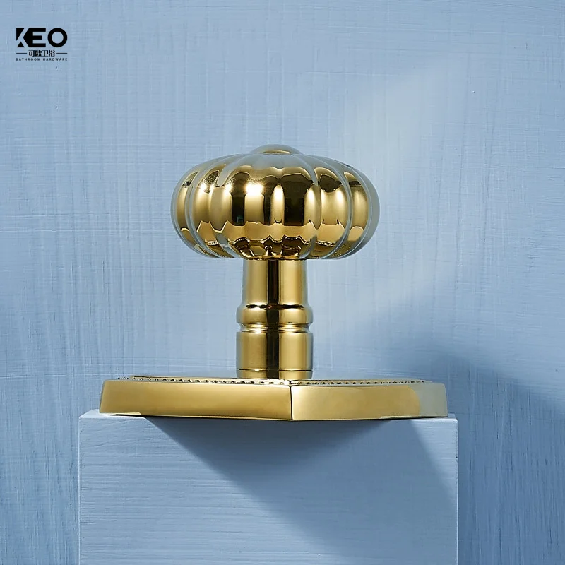 Privacy Door Lock Set Shiny Gold Pvd Keyless Lock Knob Bathroom Bedroom Latch