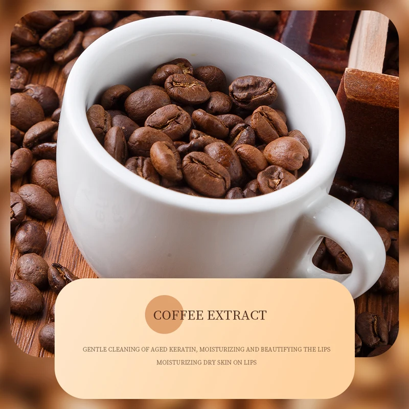 custom package OEM IMAGES coffee soften cutin lip scrub lip balm