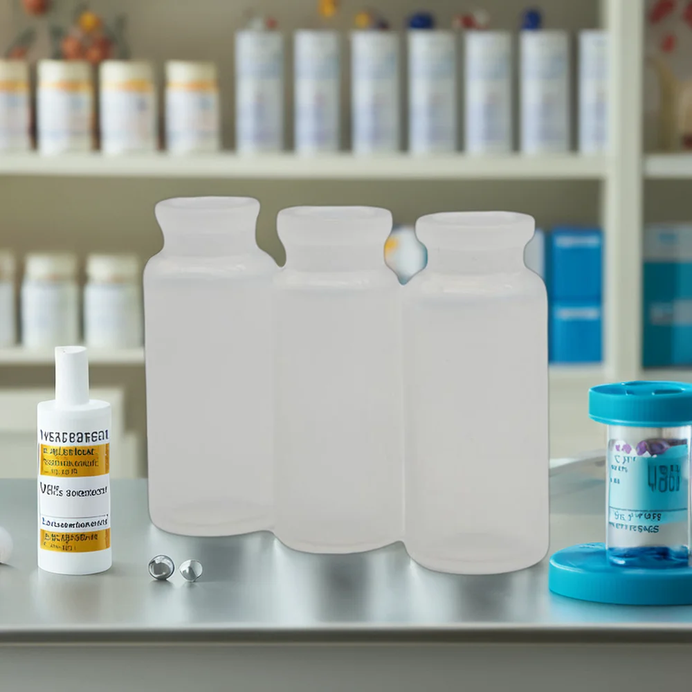 10ml PP HDPE White Vaccine Injection Bottles with Rubber Stopper Screen Printing for Veterinary Animal Chemical Liquid Storage