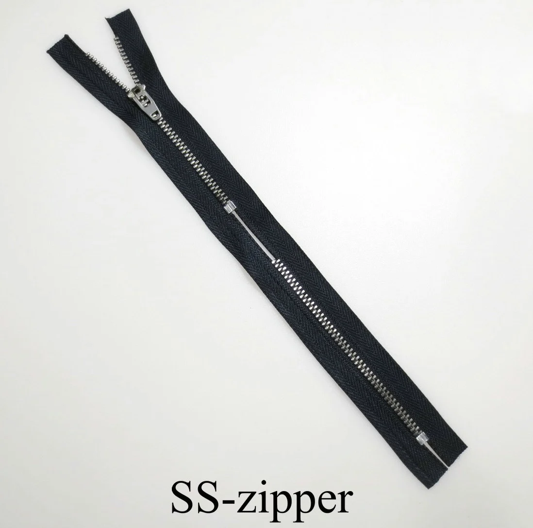 Zipper No.3 5 8 10 Zipper Sbs Brand Ss Metal Close Zippers of Jeans Zip for Handbags Manufacturer Stainless Steel Customized