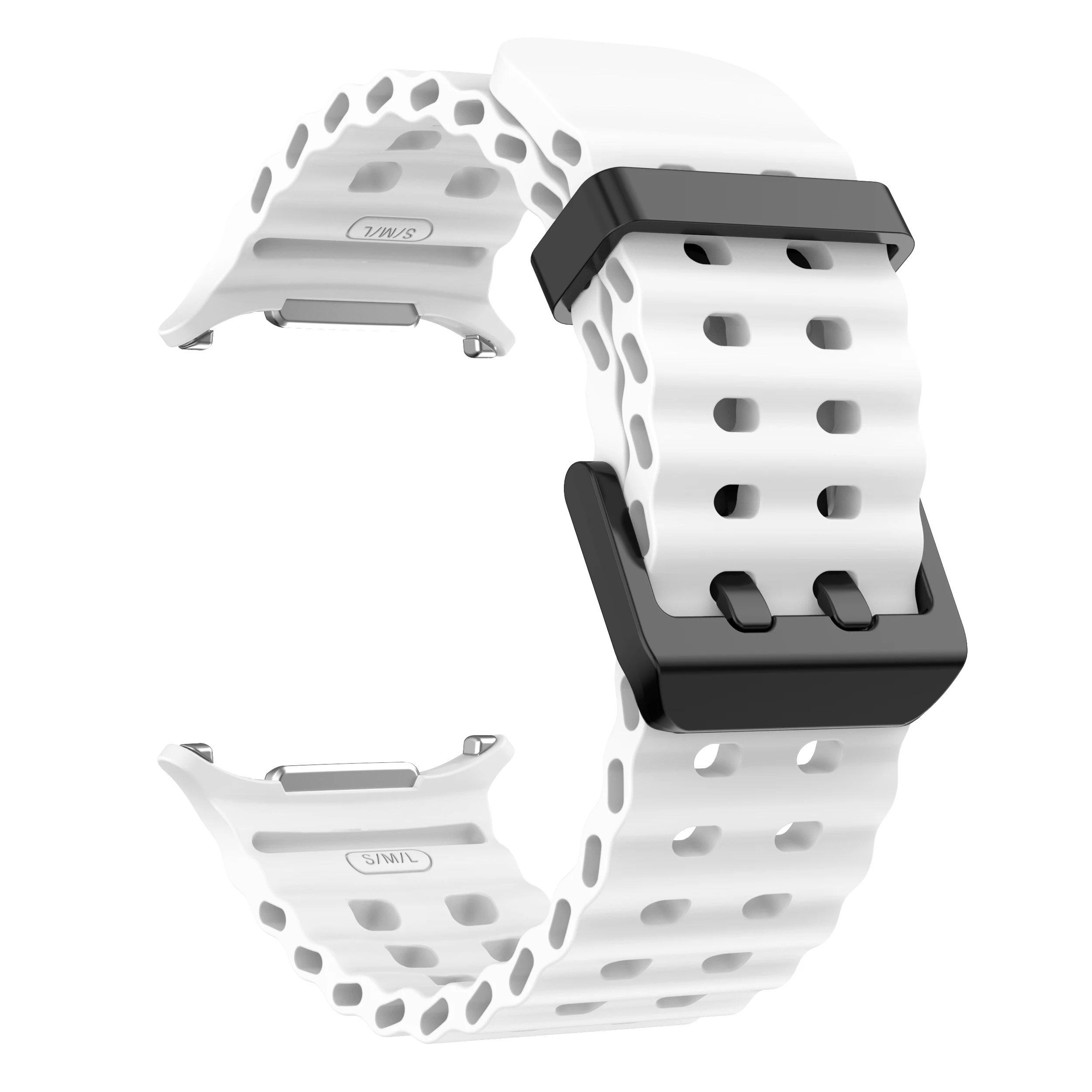 Tschick Silicone Marine Band For Samsung Galaxy Watch Ultra 47mm Strap Sport band Accessories Bracelet Galaxy Watch 7 Strap 47mm