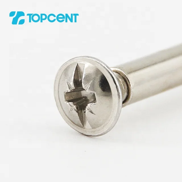 Topcent M3 M4 M5 M6 M8 M10 Furniture Joint Connector Bolt Nut Hex Socket Screws Head Bed Bolt