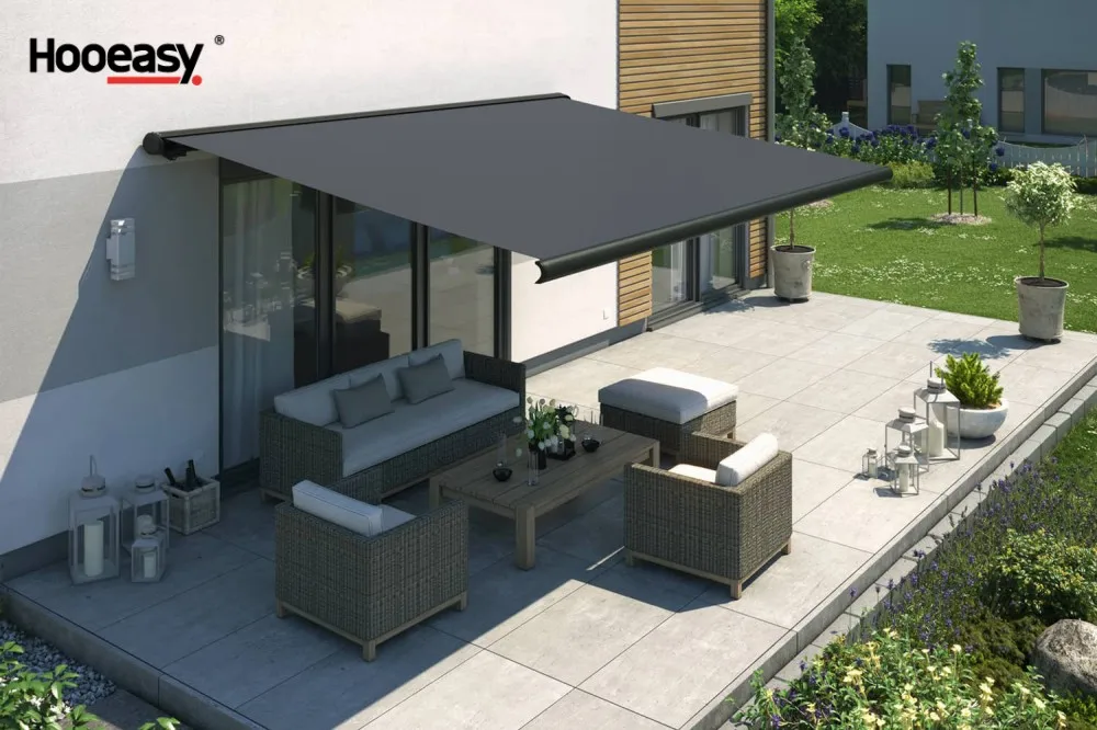Hooeasy Portable aluminum waterproof retractable motorized awning