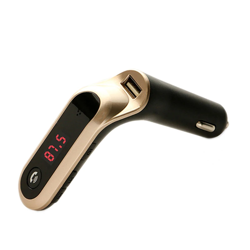 FM transmitter with high fidelity and stronger bass, hands-free microphone, BT car adapter, USB car charger