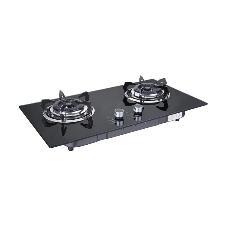 High-quality product built-in gas stove glass top 2 burner gas stove