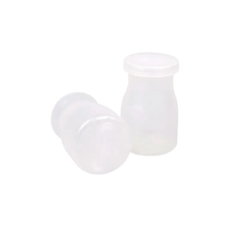 100ml PE plastic milk bottle pudding yogurt fresh milk jelly mousse cup with lid