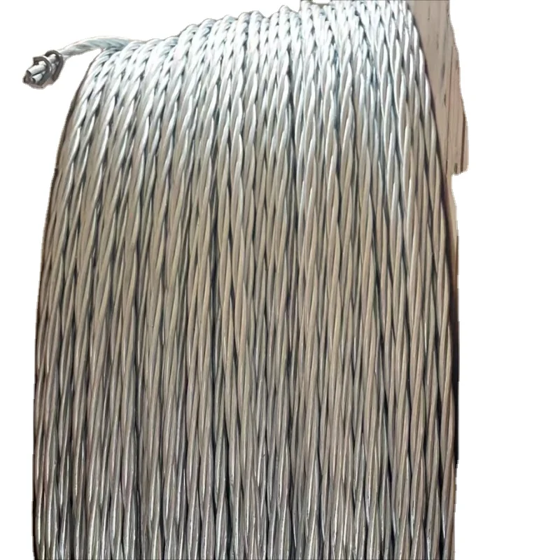 Cable de acero galvanizado de 7 / 1.04 mm Cable de mensajero de 1/8 ' para cable ACSR