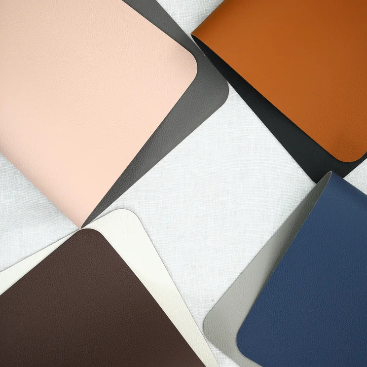 Tabletex Double Sided Colored PVC Leather Placemat Soft Waterproof Washable Table Mat Heat-resistant Placemats