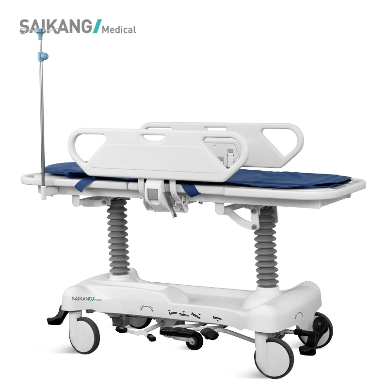 SKB041-2 SAIKANG Гидравлический 4 функция складной операция Соединительная медицинские пациента Транспортная Тележка для носилок