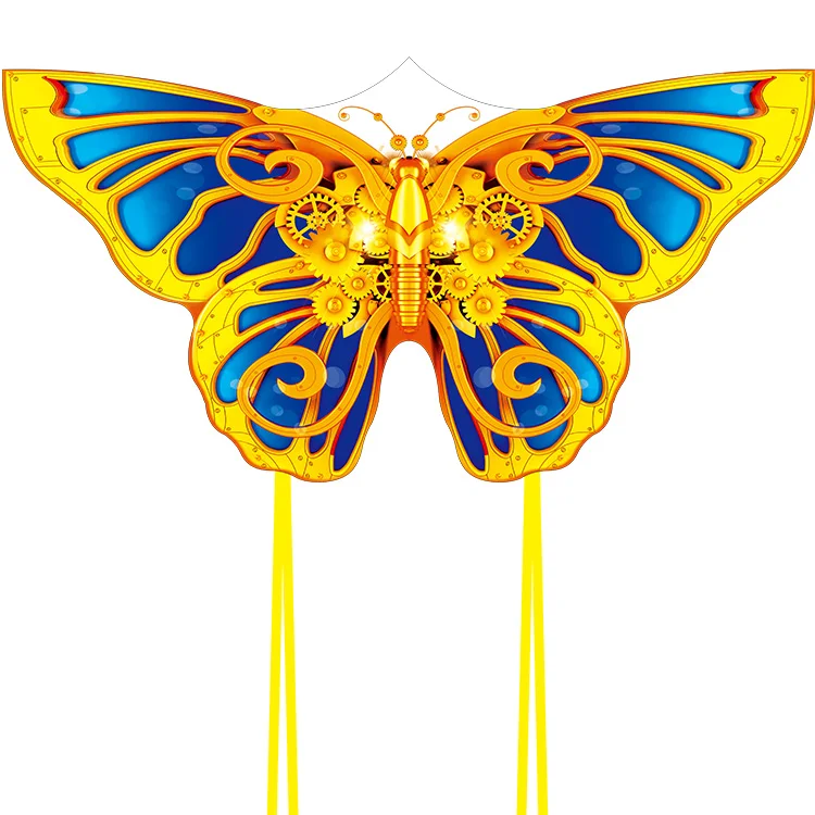 High Quality Easy to Fly Durable Nylon Golden Mechanical Butterfly Kite