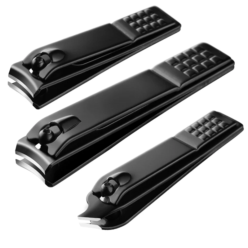 Black Nail Clippers Stainless Steel Nail Cutter Clippers Manicure Beauty Tool Nail Cutter Pedicure Finger Toe Scissors