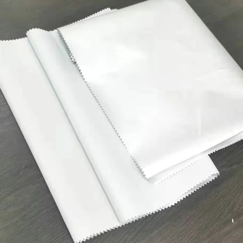 100%polyester 210T waterproof plain silver pastebrushing weave taffeta fabric for cover cloth