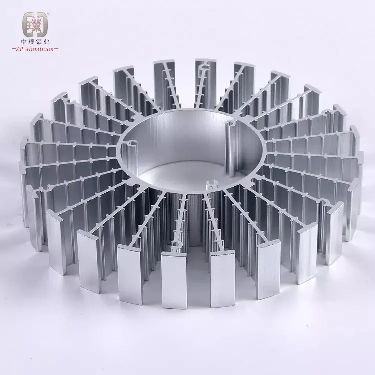 custom big aluminum extrusion lighting heat sinks manufacturer aluminum die casting product