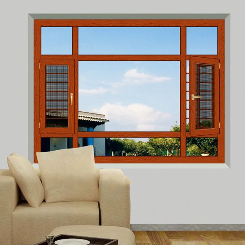 Aluminum alloy 75 series insulation door swing open style steel panel doors aluminium and windows made in China window frame