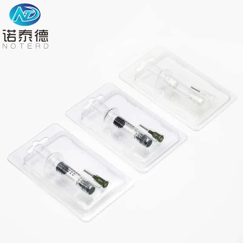 High quality distillate syringe 1 ml glass prefilled syringes with luer lock