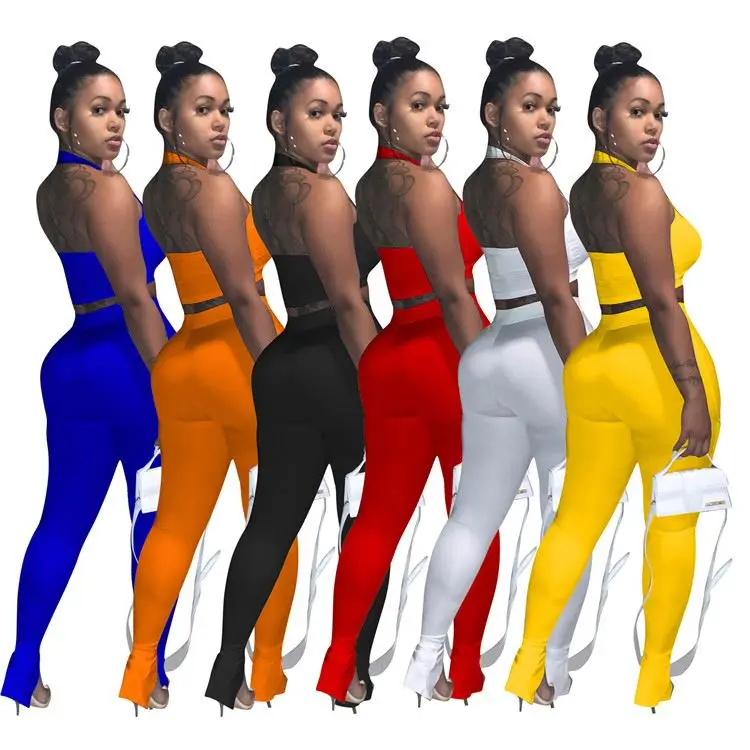 
New Arrivals High Quality Women Fashion Clothing 2021 Spring Solid Color Two Piece Set Crop Top 2 Piece Set New Arrivals High Quality Women Fashion Clothing 2021 Spring Solid Color Two Piece Set Crop Top 2 Piece Set 