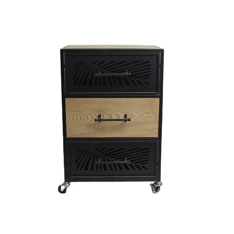 
China Professional Manufacture Modern Furniture Living Room Black Cabinets With Wheels 