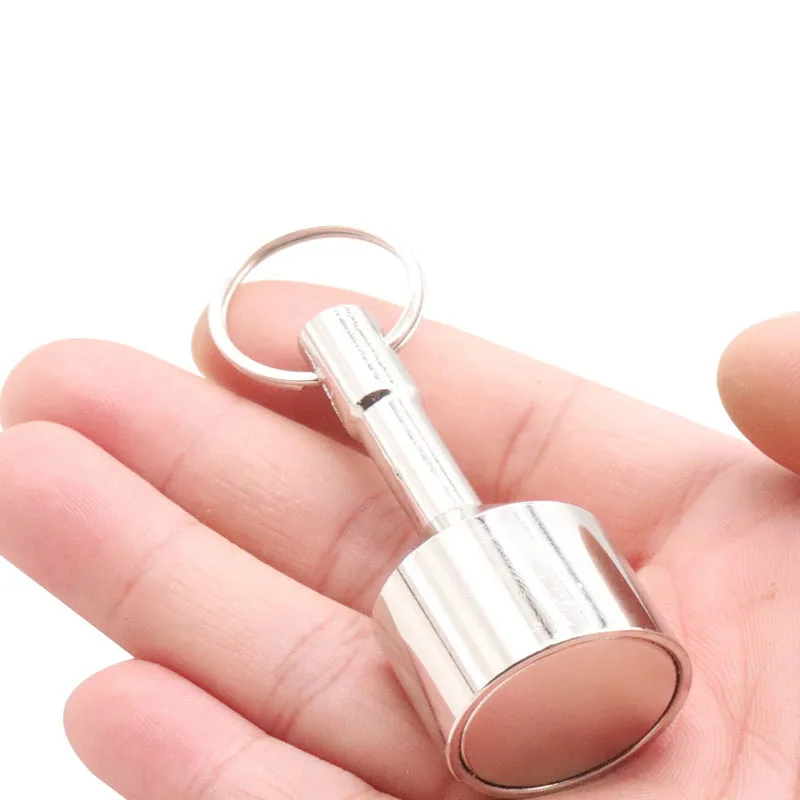 Neodymium Pocket Keychain Magnets for Testing Brass with Strong Magnetic Rare Earth , Test Magnet Hanging Keys Holder