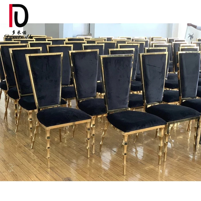 rental king gold high back stainless steel wedding chair