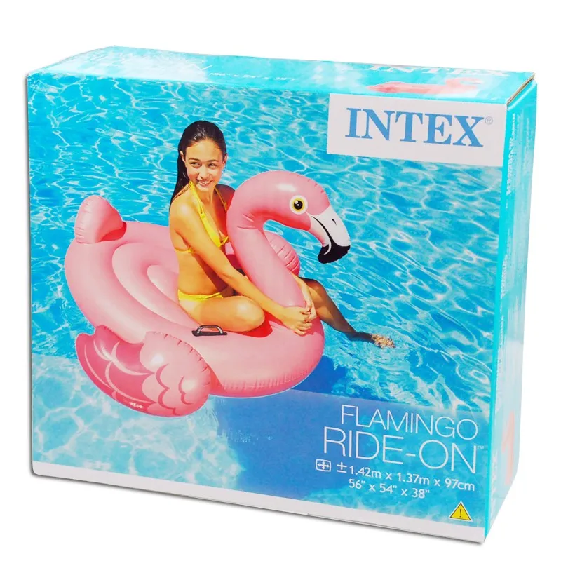 INTEX 57558  pink flamingo ride-on  inflatable flamingo island pool float kids swimming float pool
