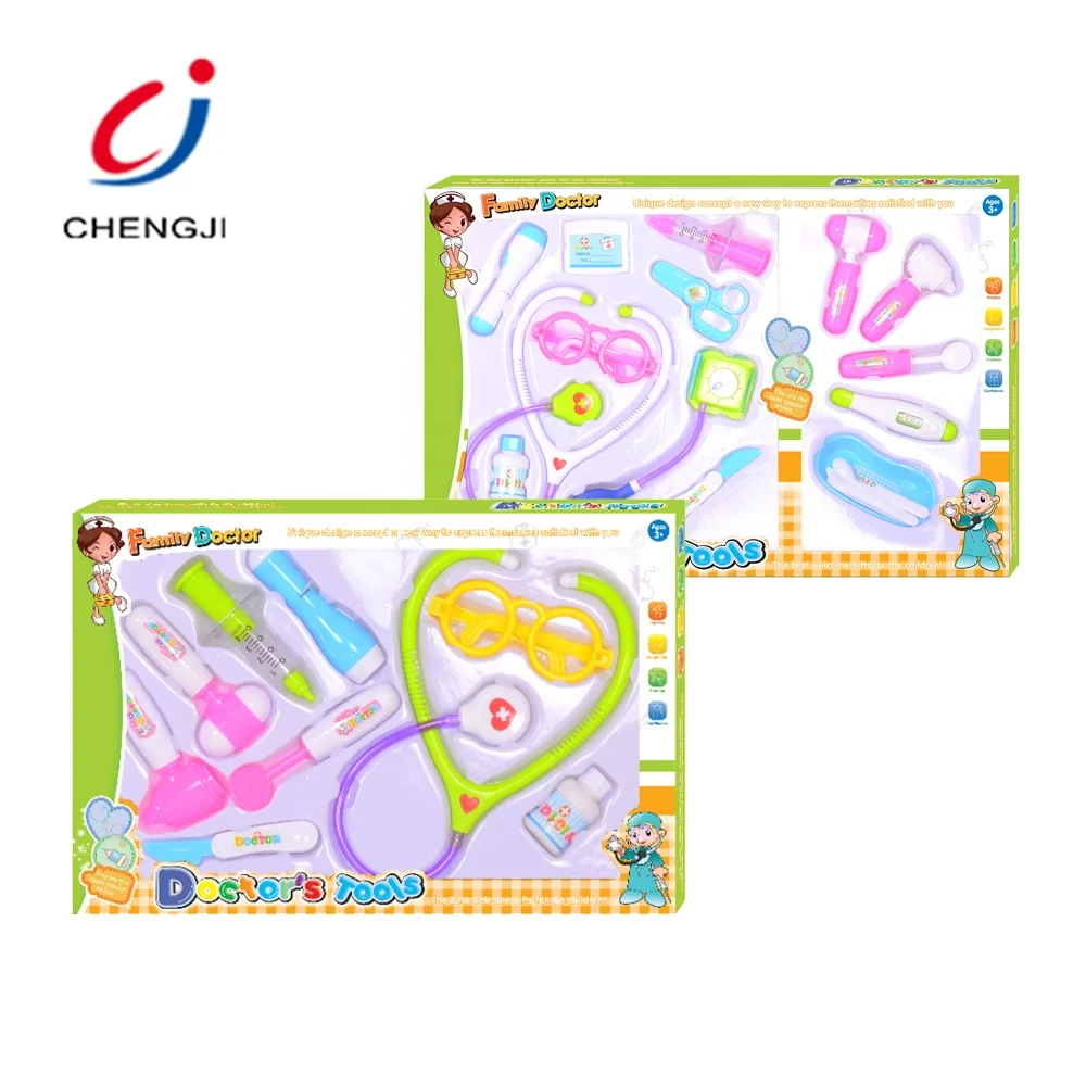 Educational plastic doctor play set kids medical kit toy play set