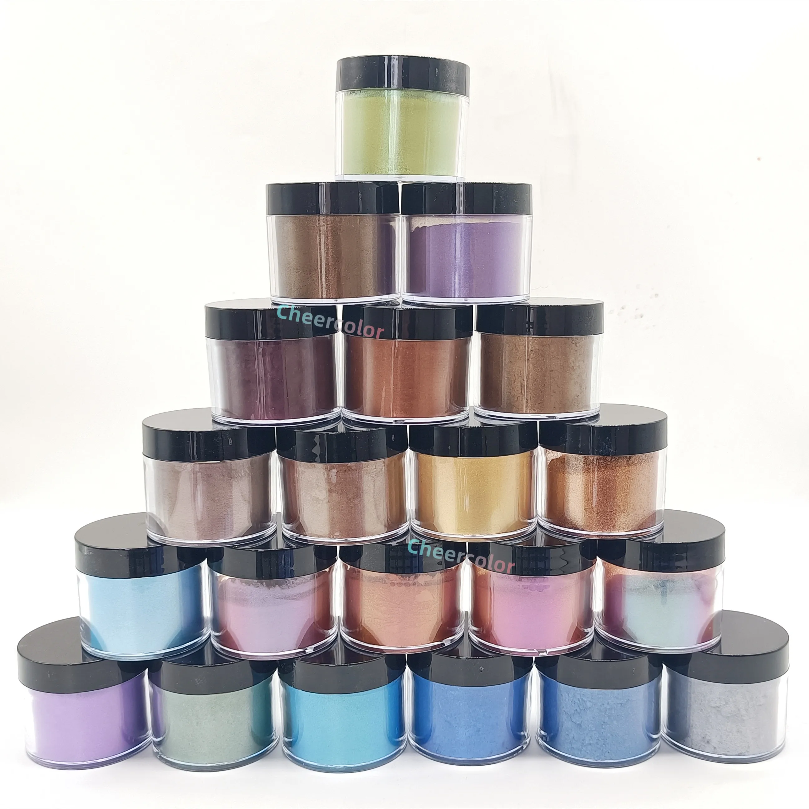 2023 Factory direct sales Mica chrome powder pearl pigment for cosmetics/nails/eyeshadow/watercolor/car paint
