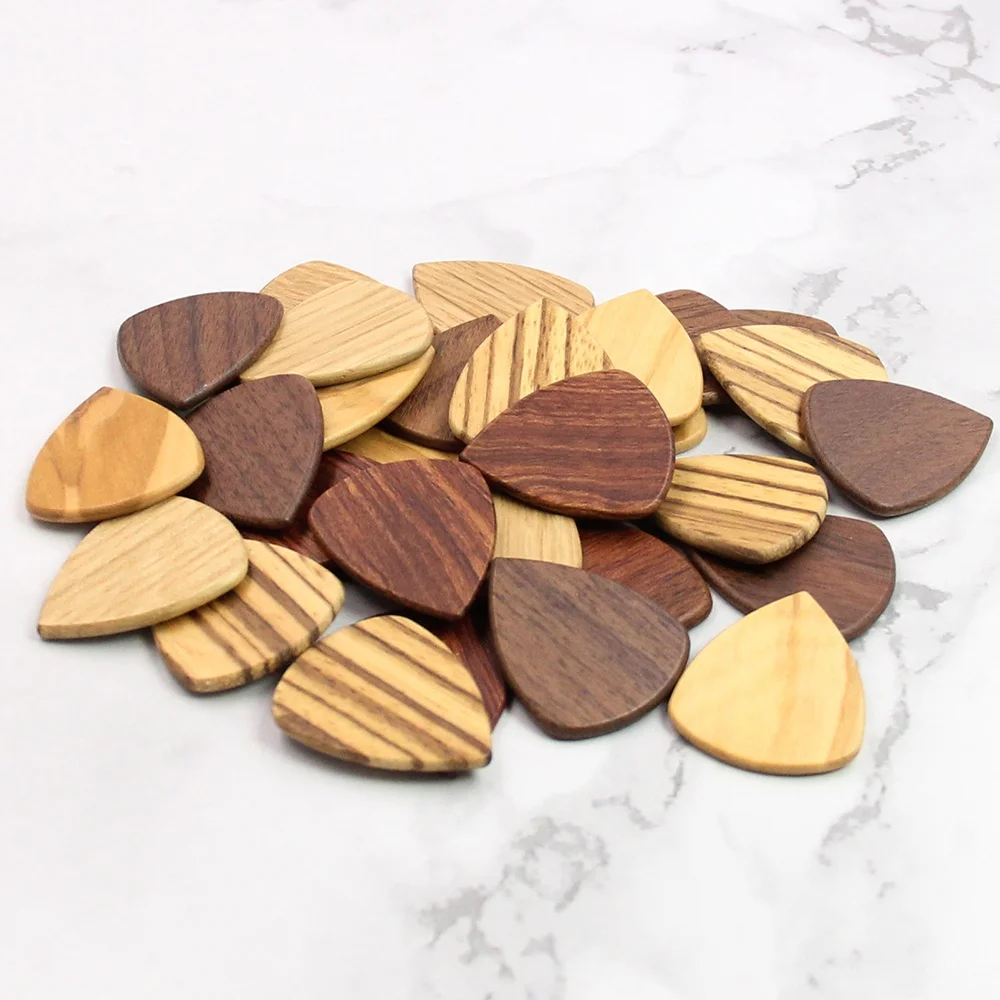 Natural Rosewood Guitar Pick Engravable Guitar Picks Wooden Crafts 5th Anniversary Gift