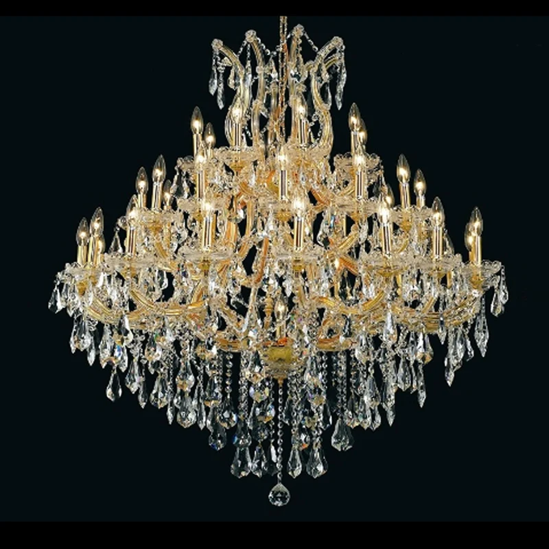 Maria Theresa 41 светлые золотые хрустальные люстры из Тикового стекла светло-золотистые