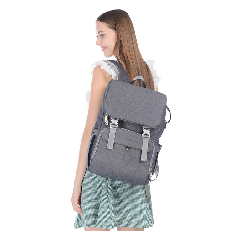 Водонепроницаемый многофункциональный дорожный рюкзак для детских подгузников с USB-портом для зарядки