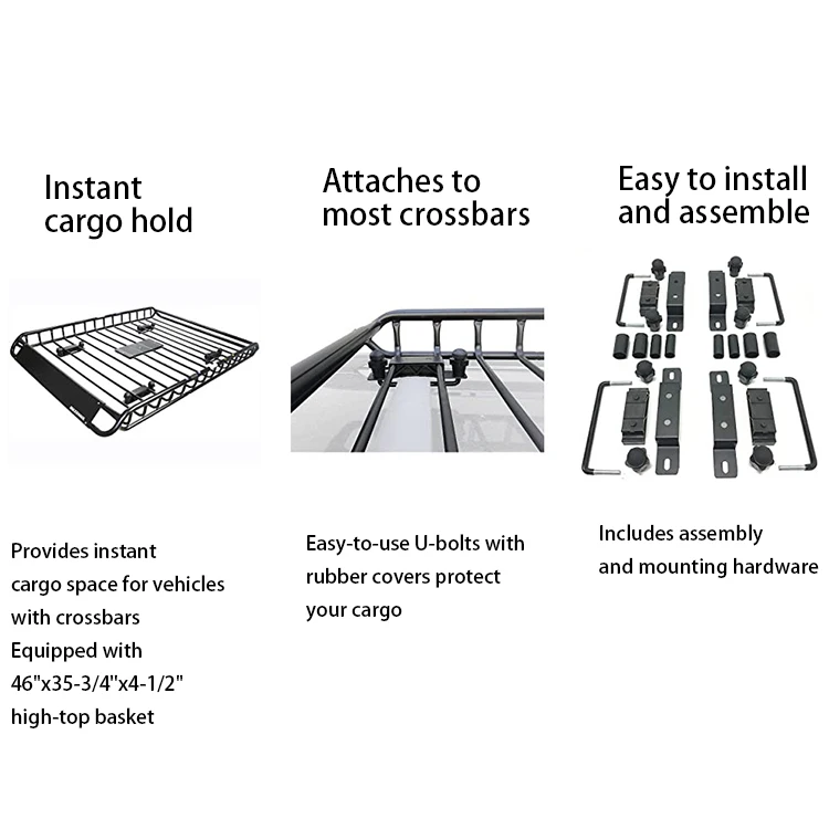 custom Roof Rack Rooftop Cargo Carrier Steel Basket