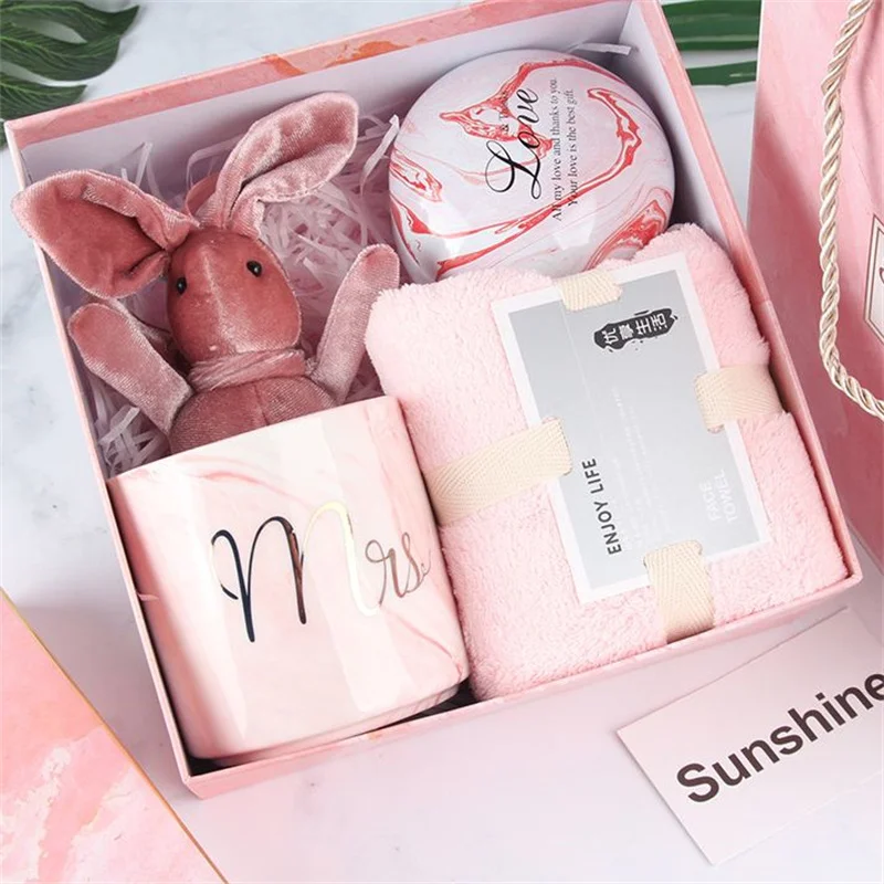 Light Luxury Mug Set Packaging Gift Box and Bag Ceramic Coffee Cups packing Gift Box