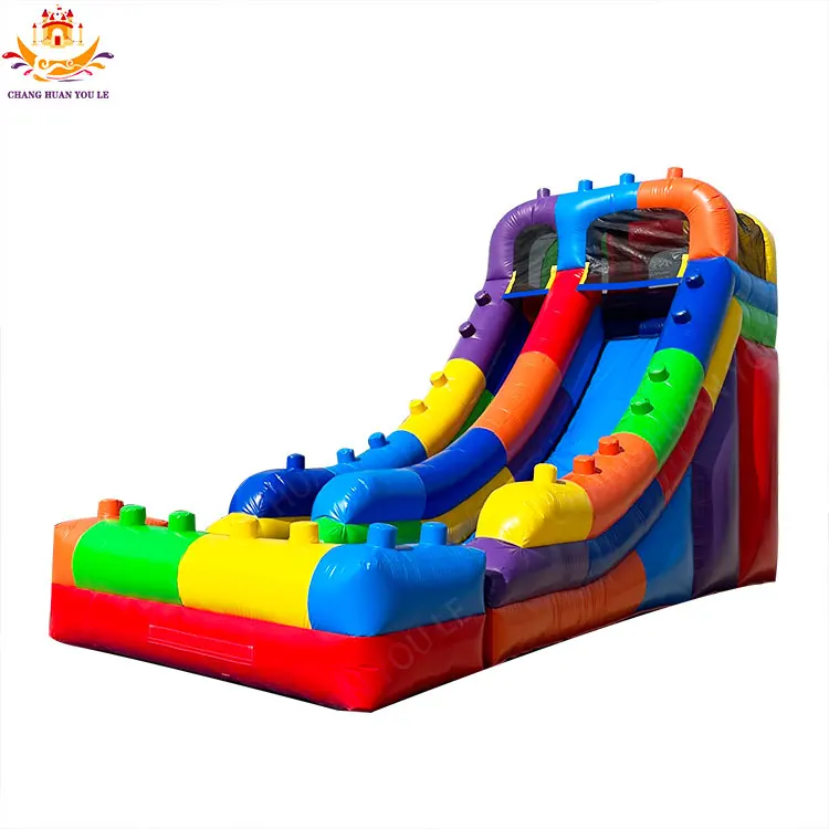 Inflatable Jumping Castle Wholesale Commercial Inflatable color Bouncy Castle For Adult Party 14 Block Party Water Slide