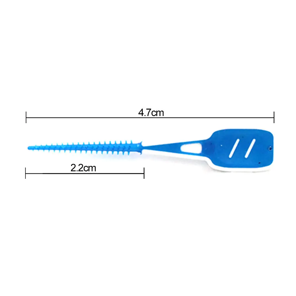 2 In 1 Soft Sticks Deep Clean Interdental Brush Dental Floss Picks Ended Rubber Toothpick Interdental Tooth Brush
