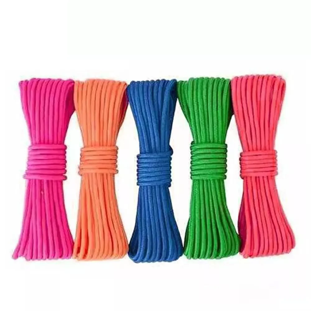 Colorful Braided DIY Handmade Jewelry Outdoor Bundled Woven Core Tying Safety Clothing Custom PP Nylon Polyester Cord Leash Rope
