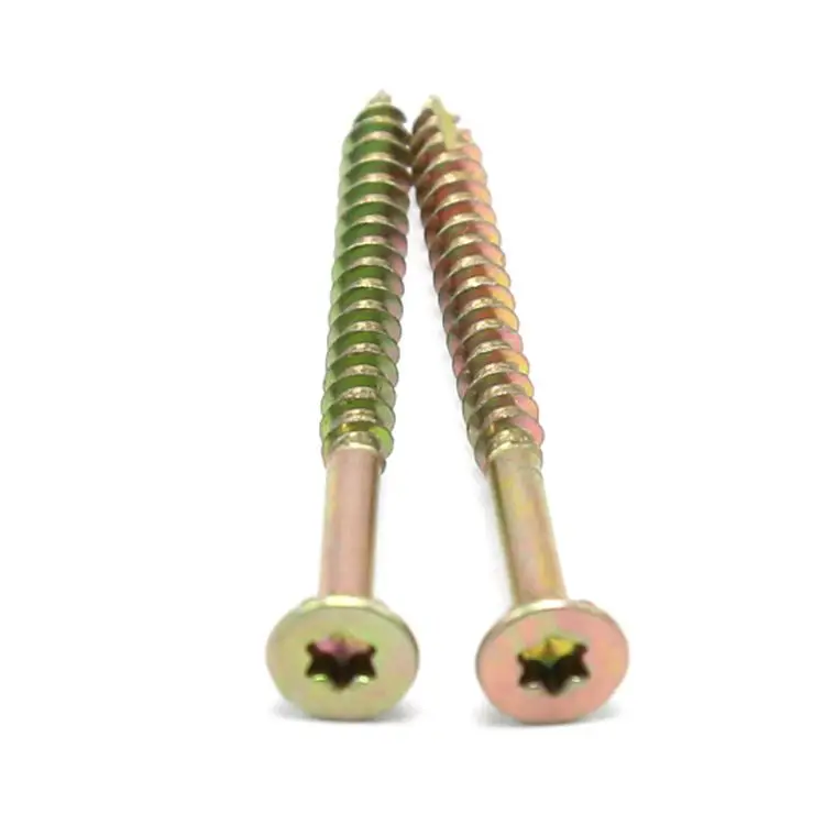 Composite deck torx wood chipboard yellow zinc deck screws coated for wood