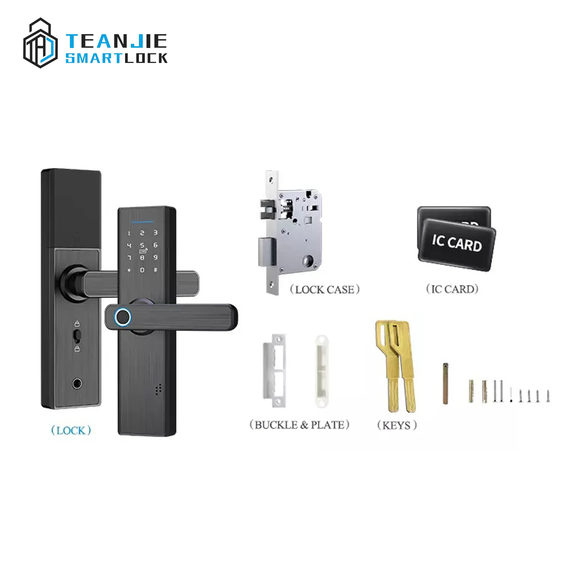 Fingerprint Digital Door Lock Keyless Password Outdoor Waterproof Smart Lock Doorbell Wifi