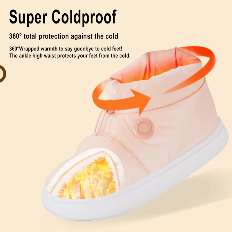 Foot Warmer Rechargeable Heating Foot Warmer Shoes Winter Snow Heated Shoes
