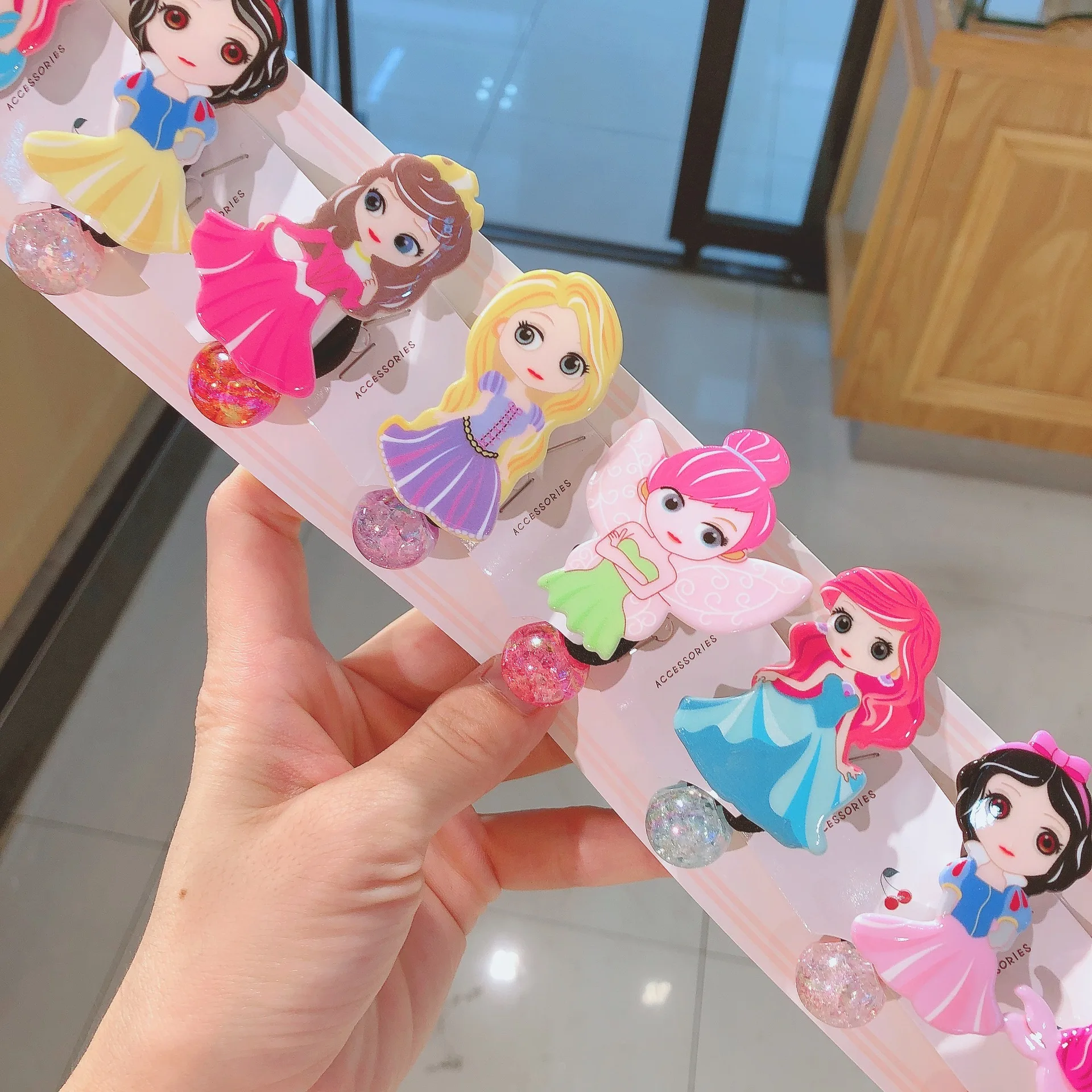 Новая зимняя одежда из серии «Принцесса» волос круг мультфильм акрил девушка резиновая повязка на голову Детские галстук резинка для волос милые женские аксессуары для волос