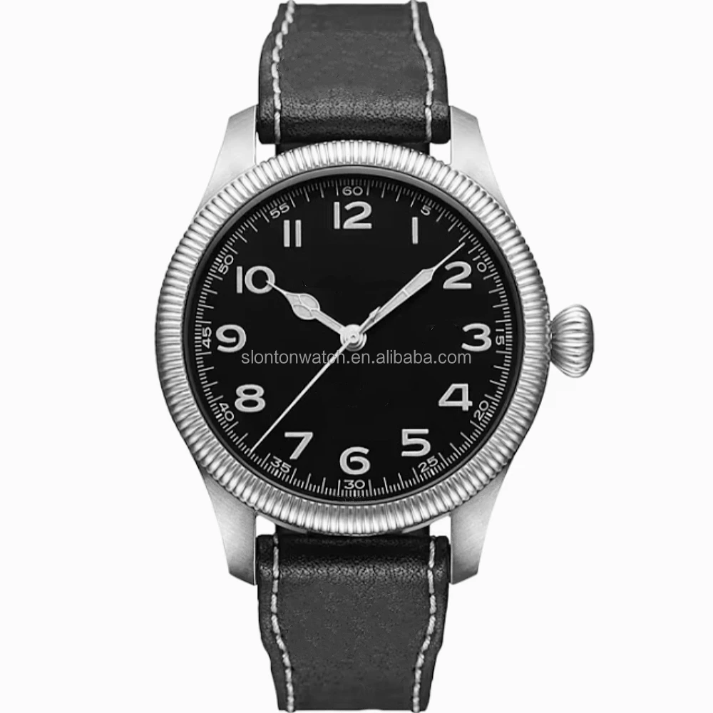 Slonton Factory Customized Quartz Watch Arabic Numerals Dial Classic Design Leather Wristwatch for Women