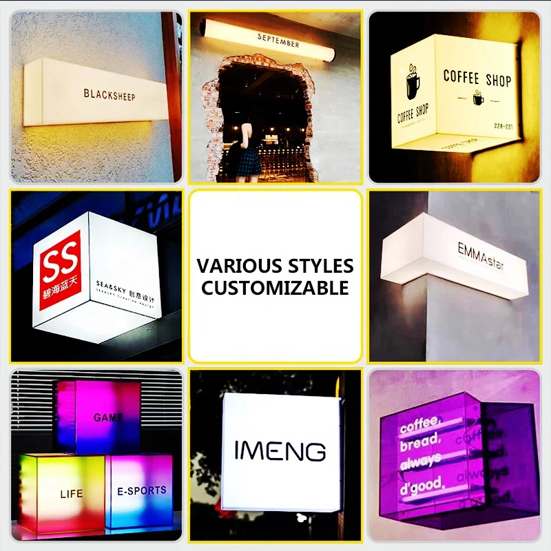 Custom Outdoor double side round 3D advertising led vacuum forming blank rotating advertising light box