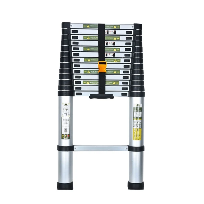 Высококачественная портативная безопасная телескопическая лестница с алюминиевым ремешком