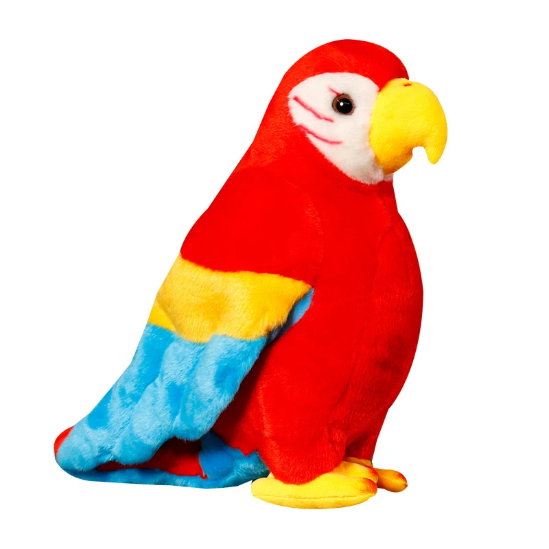 Factory stuffed animal parrot plush toy music talking toys for kids