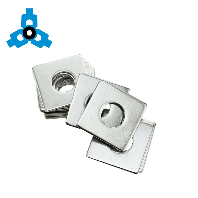 DIN436 Threaded Square Hole Flat Washers 304 Stainless Steel OEM Stock Support
