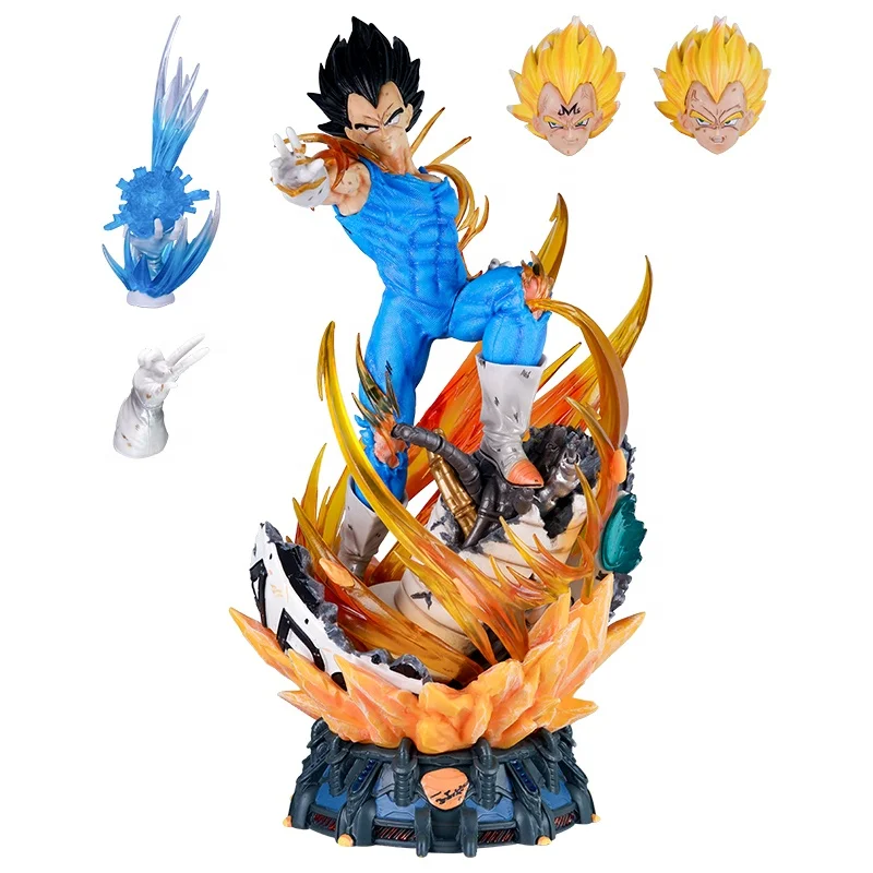 41cm Anime Dragon Balls Z Super Saiyan Pvc Statue Collectible Model Kids Light up Toys Vegeta Action Figure
